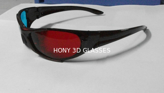 Fashionable Plastic Anaglyphic 3D Glasses Red Cyan With 1.6mm PET Lenses